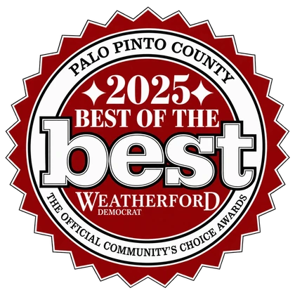 Best Nursery/Garden Center in Palo Pinto County — winner seal, Weatherford Democrat — Palo Pinto County Best of the Best