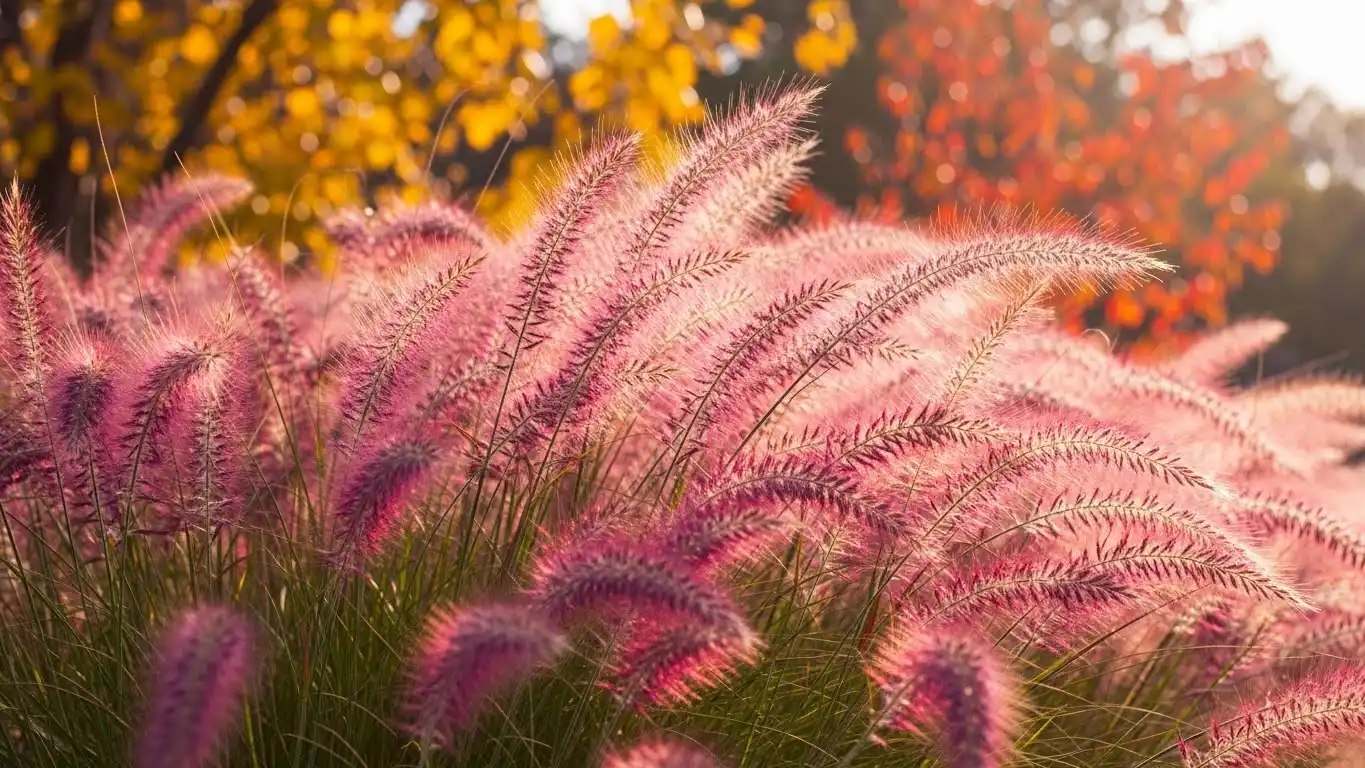 Gulf muhly grass in fall bloom.